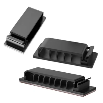 1-Pack-gnome za Upravljanje Kabla Kabel Posnetke Silikonski Self Lepilo za Namizni USB Kabel za Polnjenje, nočni omarici Moč Dropship