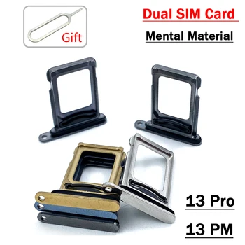 100 kozarcev/sklopov, Za IPhone Pro 13 / 13 Pro MAX Original Duševno Dual Sim Kartico SD Reža za Podajanje Imetnik Adapter + Pin za Nadomestne Dele