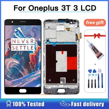 100% Preizkušen OLED / TFT Zaslon Za Oneplus 3T 3 Zaslon LCD + Touch Screen za OnePlus3T A3000 A3010 A3003 Računalnike Skupščine