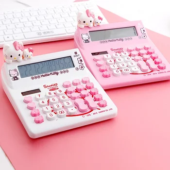 12 Mest Solarno Srčkan Kitty Kalkulator Sončne Jasno Kalkulator z Svinčnik in Zvezek Izračuna Calculadoras Naučijo Darila Blagoslove