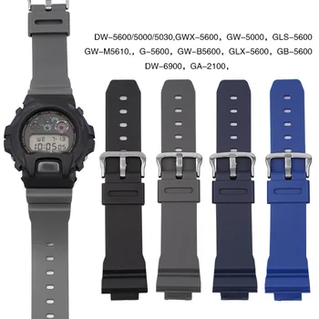 16 mm Silikonsko Zapestnico Za Casio G-shock Watch Dw-6900 Dw6900 DW-5610 Gxl-5600 GWX-5600 Gume Watchband Smolo Pasu Barve
