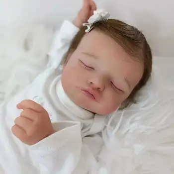 19 palca Newborn Baby Velikost Rosalie Prerojeni Lutka Dekle Premije, Ročno izdelan 3D Kože Vrh Kakovosti Zbirateljske Umetnosti Bebe, ki so Prerojeni