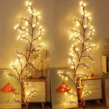 1PC 8 Načini Začaran Willow Trte Luči Za Dom Dekor 5.9 ft Upogljivi Veje Luči,96 Led Drevo Luči Za Božični Zabavi