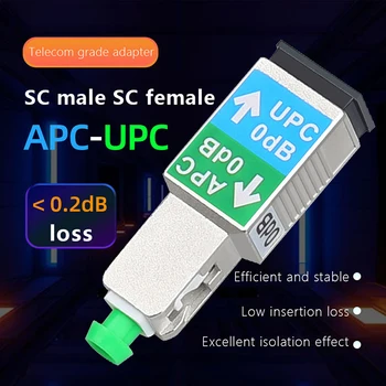 1Pc APC Moški UPC Ženski Optični Adapter 0dB Attenuator 1200NM 1600NM Medsebojne Pretvorbe Priključek