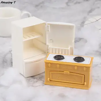 1PC Kuhinjska Oprema Doma Pohištvo Dekoracija dodatna Oprema Lutke Miniaturni kuhanje klopi hladilnik Igrače