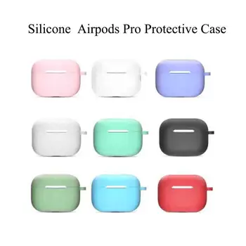 1PC Shockproof Silikonski Slušalke Primerih Za Airpods Pro Mehko Bluetooth-združljive Slušalke Primerih Slušalke Primeru Zaščitni Pokrov