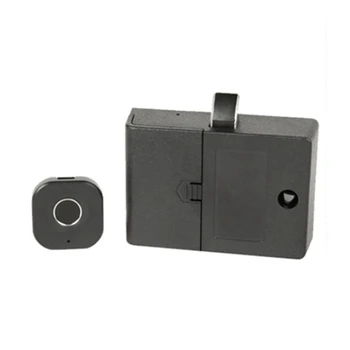 1Set Tuya Bluetooth APP Predal Omare Zaklepanje Prstnih Digitalne Datoteke Pismo brez ključa Biometričnih Pohištvo Elektronski Black Metal