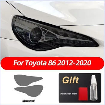 2 Kos Pregleden Prekajene Black TPU Avtomobilski Žarometi Zaščitno folijo Nalepke Za Toyota 86 2012-2020 GT86 Prednji Luči Dodatki