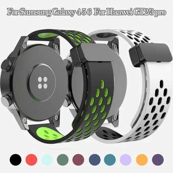 20/22 mm Magnetno zaponko Silikonski Trak Za Samsung Galaxy Watch 4 5 pro 44 mm 40 mm 45 mm 42/46mm zapestnica za Huawei GT2/3 pro band
