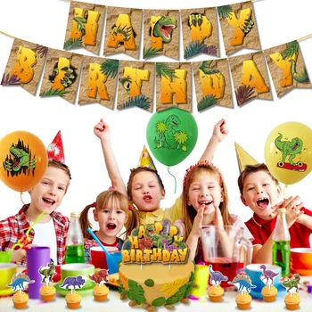 2023 Novega Dinozavra Tematskih Serije Otrok Srečen Rojstni dan Balon Verige Nastavi Obletnico Fant Stranka Ozadju Dekoracijo