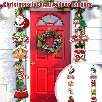 2023 Vesel Božič Dekorativni Vrata Visi Banner Santa Claus Snežaka Elk Couplet Božični Dekor za Dom Božič Okraski M9K0