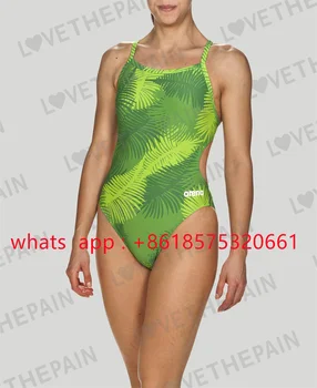 2024 Seksi Bikini Vrouwen Tropicals Uitdaging Terug Een Stuk Badpak Concurrentie Usposabljanje Badmode Zomer Quick Dry Usposabljanje Badpak