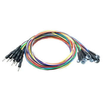 20pcs Elektrod za enkratno uporabo Možganov Spanja EEG Kabel,1mm Agcl prekrita baker disk skp,2,0 mm din slog,1,5 m Multicolor TPU Žice OD=1.6 mm