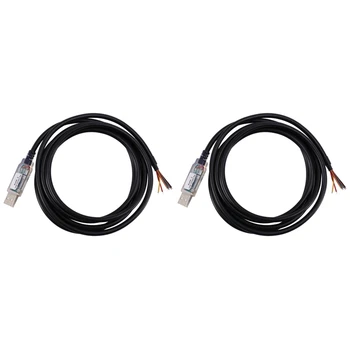 2Pcs 1,8 M Dolge Žice Končne,USB-Rs485-Smo-1800-Bt Kabel USB Na Serijski Rs485 Za Opremo, Industrijskih nadzornih