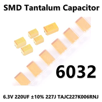(2pcs) Originalni 6032 (Tip C) 6.3 V 220UF ±10% 227J TAJC227K006RNJ SMD tantalovih kondenzatorjev