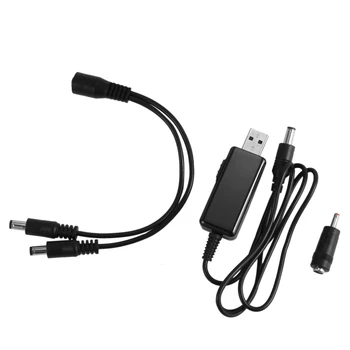 2X USB Boost Kabel 5V Korak Do 9V 12V Dc Pretvornik Napetosti 1A Step-Up Voltni Napajalnik Dc Napajanje Regulatorja Z Stikalo