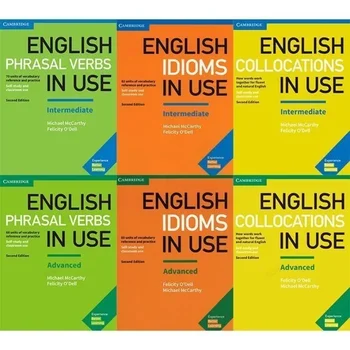 3 Knjige Cambridge English angleškega v Uporabi Collocations/slenga/phrasal Glagoli Barvno Tiskanje Vmesna/Napredno