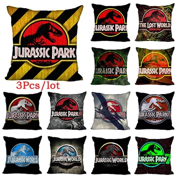 3pcs/veliko Jurassic Park, Dinozaver Prevleke 45x45cm Živali Poliester Blazine Pokrov Tyrannosaurus Rex Stol, Kavč Doma Vzglavnik