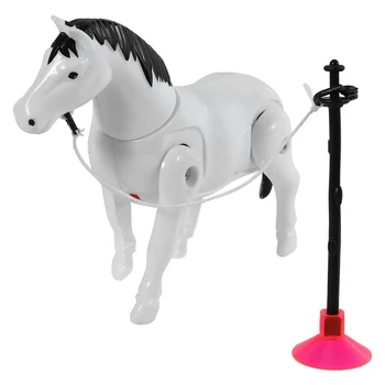 3X Plastičnih Električni Konja Okoli Kup Krog Igrača Akcijska Figura, Igrače, Plastične Risanka Konj Igrače Okoli Kup Krog Igrače