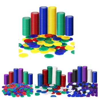 400 Kosov Plastike Poker Čipi Igro Žetone 4 Barve Števec Kartico Za Igranje Igre Štetje Bingo Igro Žetone, Kartice