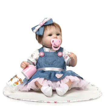 43 cm Bebe Prerojeni Srčkan Lutka Enako Kot Sliko 3D Kože z Ročno Navijali Lase Mehke Veren Bebe Igrače za Dekleta Zbirateljske Umetnosti Lutka