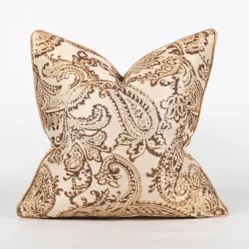 45X45CM rjava geometrijske pillowcases paisley vzorec blazine pokrov kaki zlato vrgel blazino kritje sof dekor