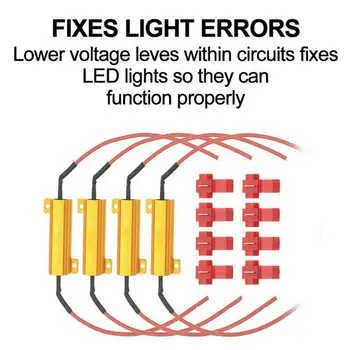 4Pcs/Set Obremenitve Upor Enostavno Namestitev Visoke Moči Stabilno 50 W 6Ohm LED Dekoder za Avto