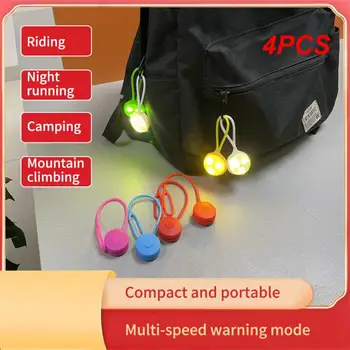 4PCS Silikonski Nahrbtnik Light 3 LED Kolesarjenje, Pohodništvo Označite lahki Prenosni Plinski Svetlobe opozorilna Lučka Zunanja Bliskavica