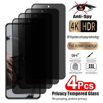 4PCS Zasebnosti Kaljeno Steklo Za Xiaomi Mi 11T 12T 9T 10T Pro 11 Lite 5G NE Anti-Spy Screen Protector Za Mi Black Shark 4 5 Pro