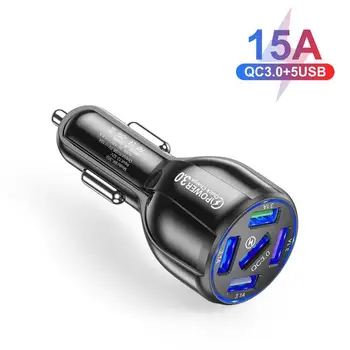 5 Vrata USB Avto Polnjenje Hitro Polnjenje 3.0 Polnilec Za 12 Mini LED Hitro Polnjenje Mobilnega Telefona Polnilnik Adapter za V Avto