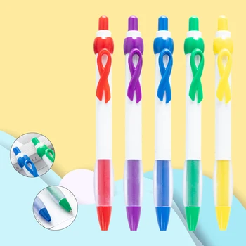 50PCS Traku Pero Posnetek Plastično Pero Ustvarjalnih Pripomočkov, Oglaševanje Pero Lok Vozel Pritisnite Ukrep Pen
