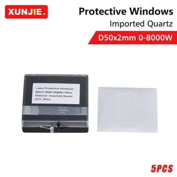 5Pcs/Veliko Vlaknin, Laserski zaščitni Windows 50*2 mm P0251-1070-00001 OG Y D50 d2 varstvo ogledala Za Lasersko Varjenje Stroji 0-8KW