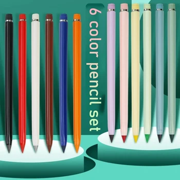 6 Barvni Svinčnik Set Večno Neomejeno Svinčnik za Otroke Infinity Pero Skica Slikarstvo Tiskovine Kawaii Barvice za Barvanje Svinčniki