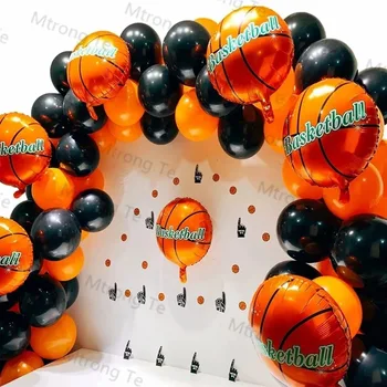 88PCS Košarka Temo Balon Nastavite Garland Arch Komplet Black Orange Črni Baloni za Košarka Šport Temo Dekor Stranka Dobave