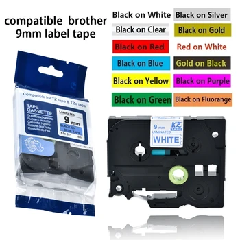 9 mm Multicolor Plastificirane Nalepke Trakom, etiketi, traku tze trak za Brother p-touch tiskalniki kot Tze-221 tze-221 tze221 tze 221 tz 221