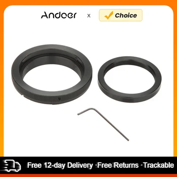 Andoer T2/T Telefoto Ogledalo Objektiva Adapter Ring za Canon EOS Fotoaparate Adapter Ring z Mini Imbus Ključ Kovinski Material