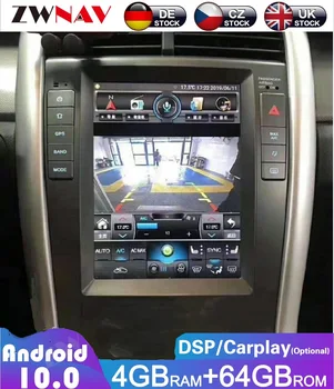 Android 10.0 4+64GB avtoradio Za Ford Edge 2012 2013 2014 Navpično Zaslon Multimedijski Predvajalnik Avtomobilski Stereo sistem GPS Navigacijski Sistem