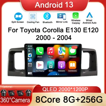 Android 13 avtoradia Za Toyota Corolla E130 E120 2000 - 2004 Autoradio Predvajanje Video Predvajalnik Večpredstavnostnih GPS Navigacija 4G Ne 2 din