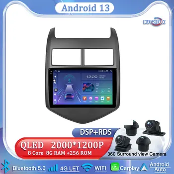 Android 13 Za Chevrolet Aveo 2 2011 - 2015 Carplay Zaslon Multimedijski Predvajalnik Radio, Video Predvajalnik, TV, Avto, GPS Navigacija