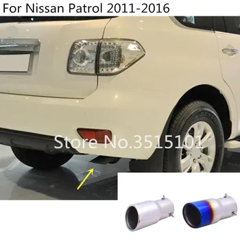 Avto Body Styling Pokrova Cevi Glušnika Vtičnico Posvetil Izpušnih Nasvet Rep 1pcs Za Nissan Patrol 2011 2012 2013 2014 2015 2016