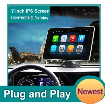 Avto GPS Navigacija Brezžični Carplay Android Auto Tablični računalnik Prenosni Multimedijske Tipke Stereo 7 Palčni Zaslon Bluetooth Avto Video Predvajalnik