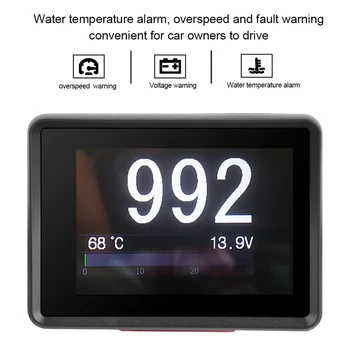 Avto OBD Multifunkcijski Digitalni Merilnik Temperature, Napetost, Hitrost HUD Zaslon