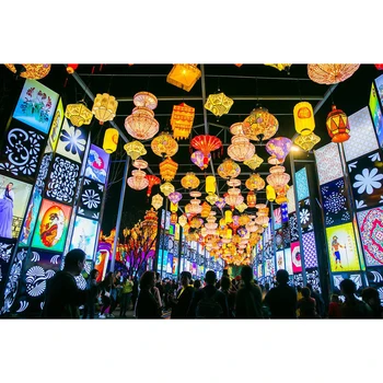 bambusa in svile lantern festival viseče luči za umetnost