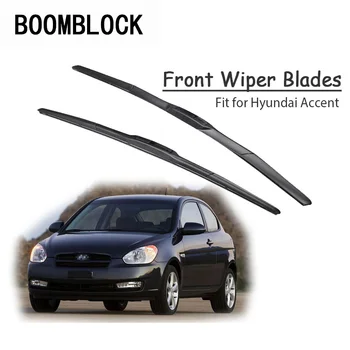 BOOMBLOCK 2pcs Avto Dodatki vetrobranskega stekla Gume Originalne Metlice Brisalcev Roko Komplet Za Hyundai Accent 2017 2016 2015 2014-2000