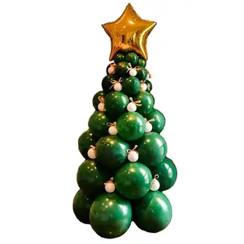 Božič Balon Okraski Iz Lateksa Christmas Tree Balon Okraski Stranka Počitnice Star Balon Garland Arch Komplet Foto Rekviziti
