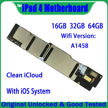 Brezplačna Dostava Za IPad 4 Motherboard A1458 Wifi&A1459 A1460 3G Različica Izvirnega Odklepanje Mainboard 100% Testirani Logiko Odbor 32 g 16 g