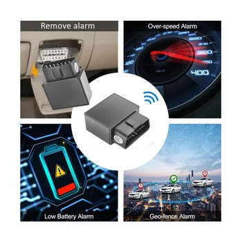 Brezplačno APLIKACIJO vstavi in Predvajaj Glas Monitor Nad-Stopenjski vibracijski Alarm Mini 4G OBD GPS Tracker Avto Sledenje v realnem času, (B)