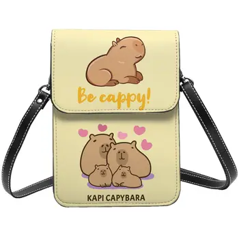 Capybara Čudovito Družino Usnja, Mobilni Telefon, Denarnico Merch Modna Ženska Mini Torba Kartica Primeru Prenosni