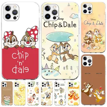 Chip in Dale Anime Cover za Apple iPhone 11 12 13 Mini 14 Pro Max XR 5 5s SE 2020 X XS 6 6s 7 8 Plus Silikonski Jasno Primeru Telefon