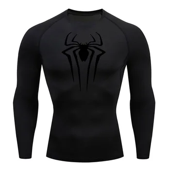 Compression Majica za Moške, ki Teče T Shirt za Zaščito pred Soncem Druga Koža Top Šport Quick Dry Telovadnici Znoj Vaja Dolgo & Kratek Rokav 4xl